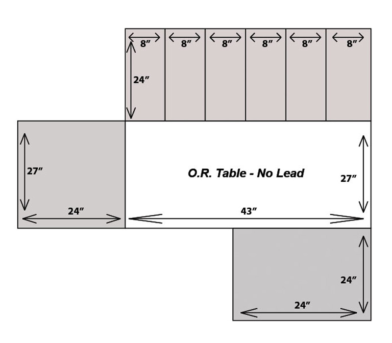 Saddle Shield for 27″ Wide Table
