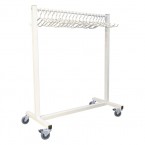 Mobile Apron Valet with 10 or 20 Hangers