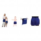 Storage Rack with 4 Aprons, Toddler, Child, Average Adult, and Large Adult
