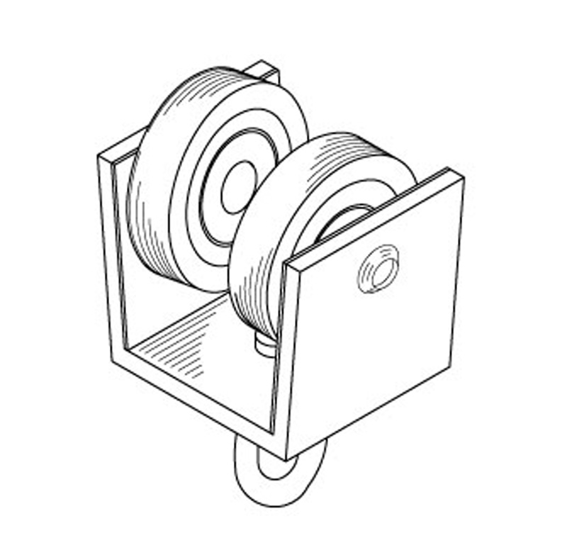 Single Carrier Curtain Track Accessory  (Curved Track)